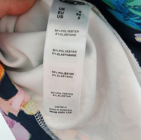 NWT ASOS Women's Floral Dress, size 2 - Picture 9 of 10